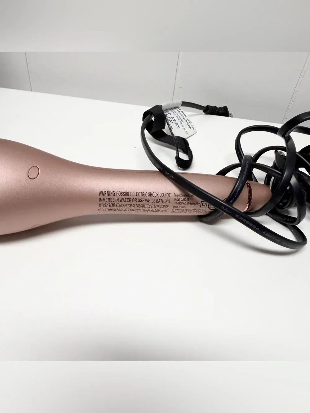 Chi Spin N Curl 1” Ceramic Rotating Curling Iron Rose Gold